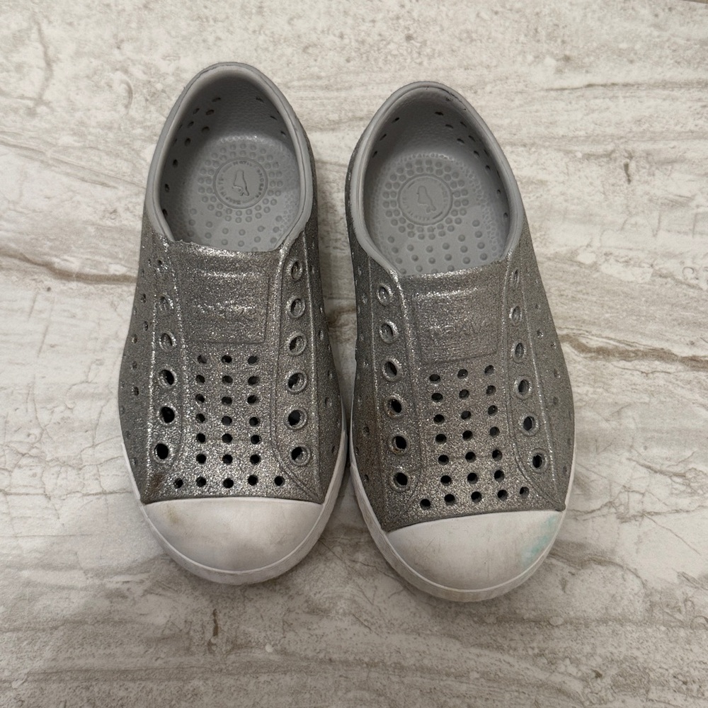 Native Brown Perforated Slip-On Shoes - Jefferson Bio-Bling Child